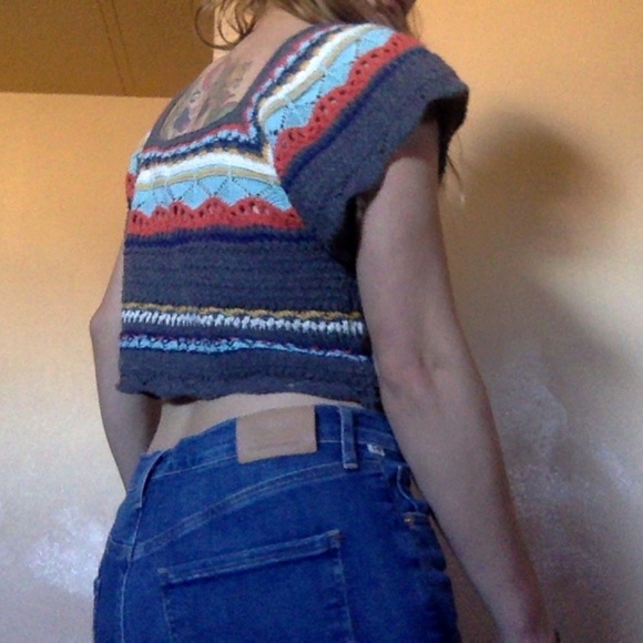 Crochet Crop Top - Women's Size Small, fits small to medium - Picture 12 of 13